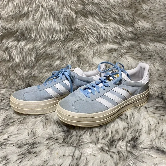 Adidas Sky Blue Gazelle Bold Platform Sneaker - Picture 2 of 13